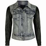 Jacket with Leather sleeve